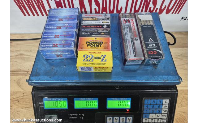 LOT 431 ASSORTED 22LR AMMO APPROX 1.850 KG