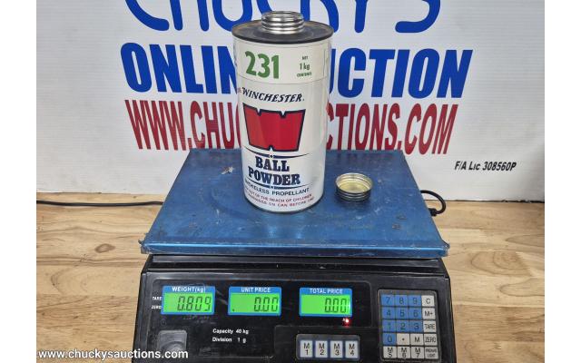 LOT 449 WINCHESTER 231 POWDER APPROX 0.809 KG