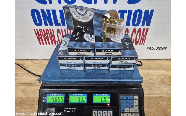 LOT 538 FEDRAL 308 AMMO APPROX 4.859KG