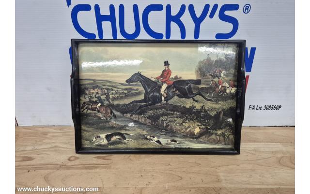 LOT 588 VINTAGE ORNAMENTAL SERVING TRAY