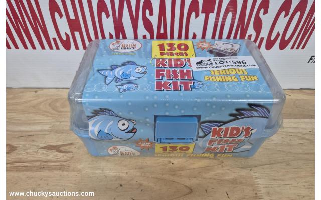 LOT 596 BLUE TACKLE BOX KIT 130PC