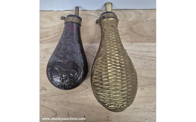LOT 665 2X POWDER FLASKS