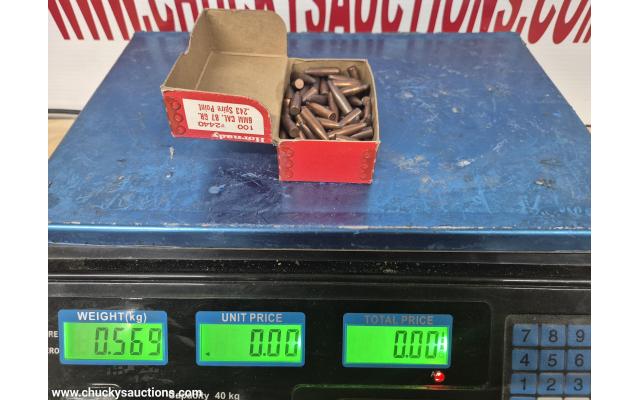 LOT 668HORNADY 6MM 87GR PROJECTILES