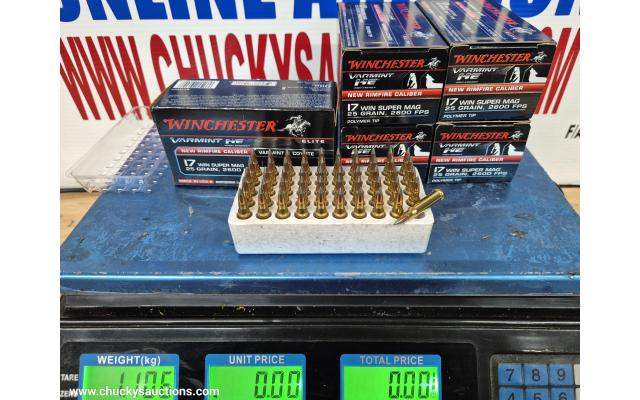 LOT 735 WINCHESTER 17WSM AMMO APPROX 1.106KG