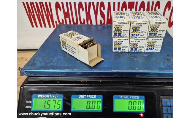 LOT 736 WINCHESTER 22WMR AMMO APPROX 1.575KG