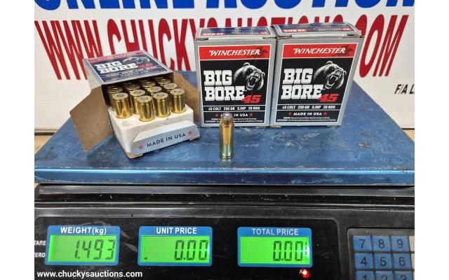 LOT 744 45 LONG COLT WINCHESTER BIG BORE  APPROX 60 RNDS