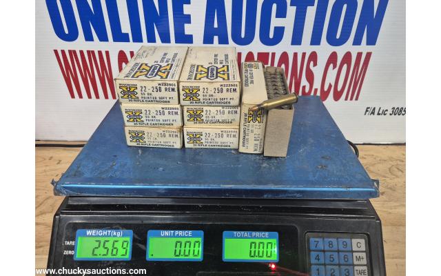 LOT 747 22-250 AMMO APPROX 2.569 KG