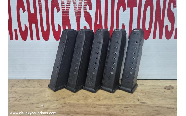 LOT 789 GLOCK 17 MAGS 9MM 10 SHOT X5