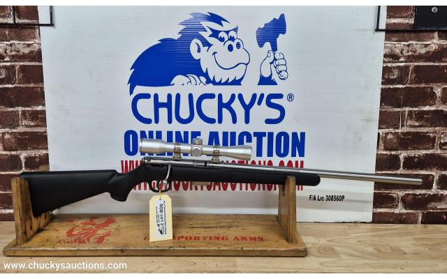 LOT 806 SAVAGE 93 STAINLESS VARMINT 22WMR FY437