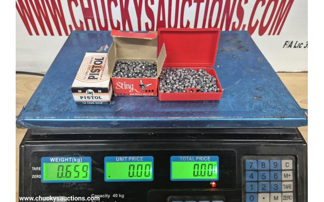 LOT 827 ASSORTED 177 SLUGS 22 AMMO