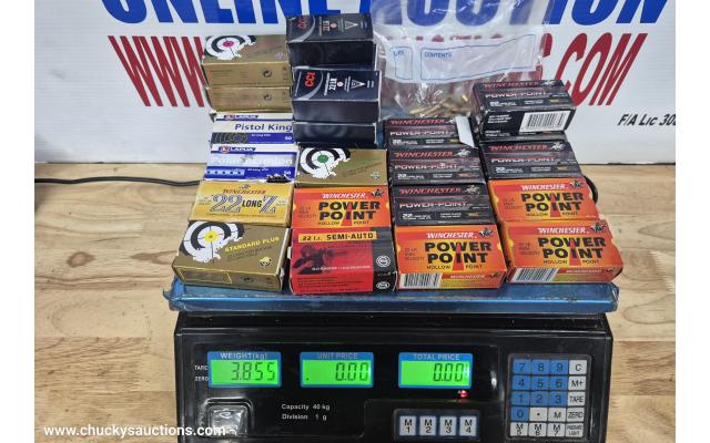 LOT 829 ASSORTED 22LR AMMO APPROX 3.855 KG