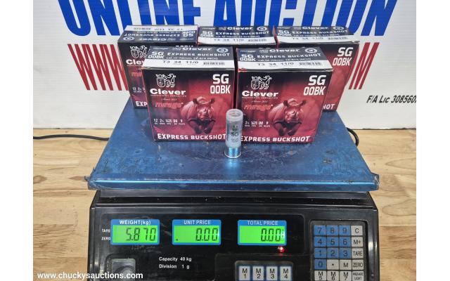LOT 832 CLEAVER 12 GA 9PELLET 00SG APPROX 5.870KG