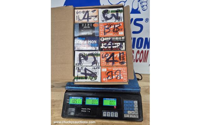 LOT 833 ASSORTED 12 GA AMMO APPROX 10.513KG