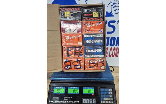 LOT 834 ASSORTED 12 GA AMMO APPROX 9.944KG