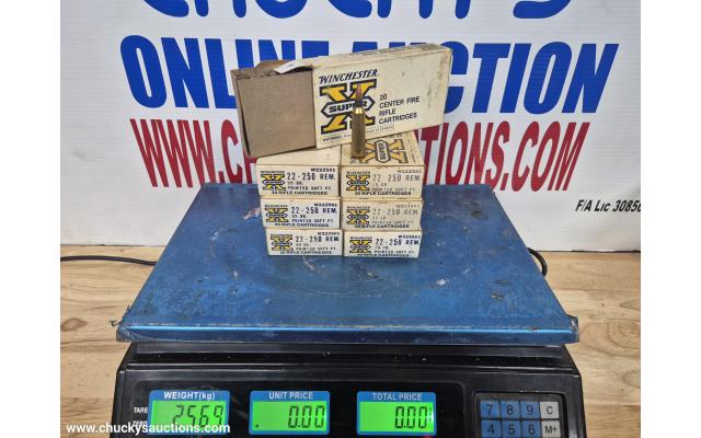 LOT 844 22-250 AMMO APPROX 2.569KG