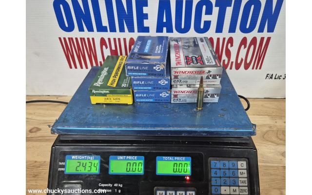 LOT 845 ASSORTED 243 AMMO APPROX 2.434KG