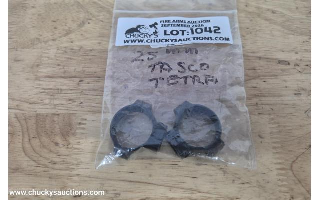 LOT 1042 TASCO RINGS 25MM