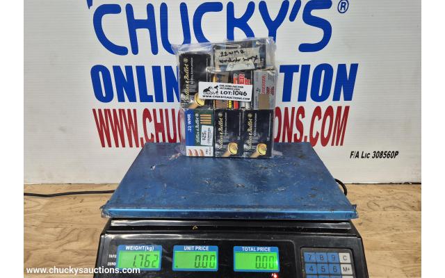 LOT 1046 ASSORTED 22WMR AMMO APROX 1.762KG