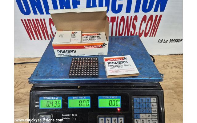 LOT 1059 WINCHESTER SMALL PISTOL PRIMERS APPROX 0.436 KG