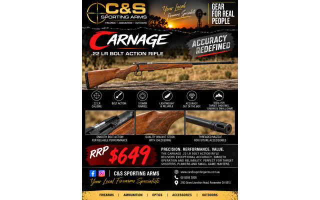 CARNAGE .22 LR — RRP $649
