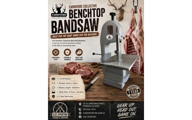 Carnivore Collective Benchtop Bandsaw | Meat & Bone Saw | 1.5HP