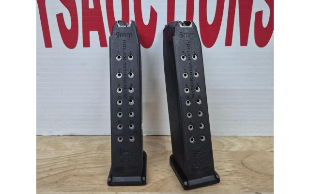 LOT 1185 GLOCK 17 17 SHOT 9MM MAGAZINE X2