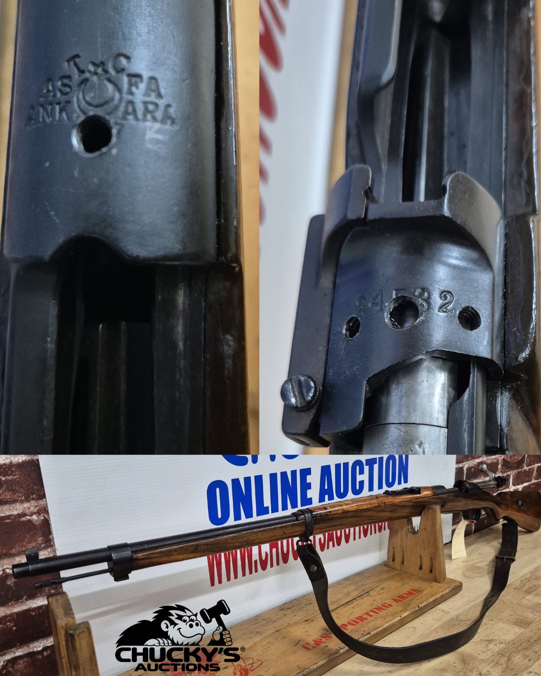 Register Asda LOT 1243 ASDA 1938 TURKISH MAUSER 7.92X57 GD648 - chuckysauctions.com