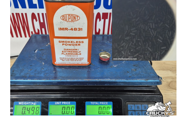 LOT 1275 IMR-4831 POWDER APPROX 0.498 KG